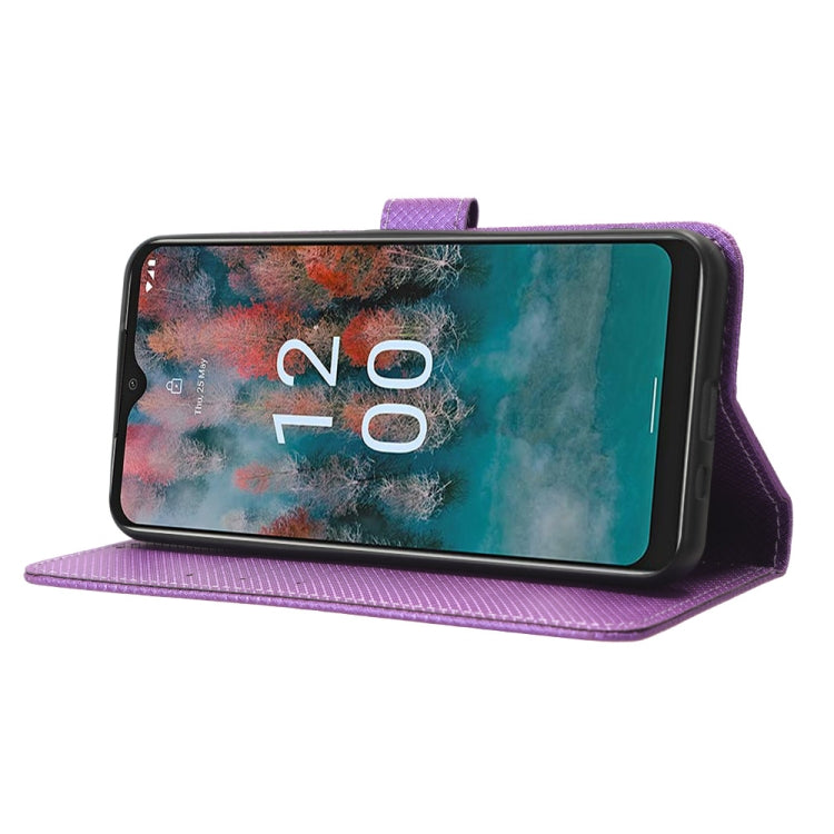 For Nokia C12 Diamond Texture Leather Phone Case