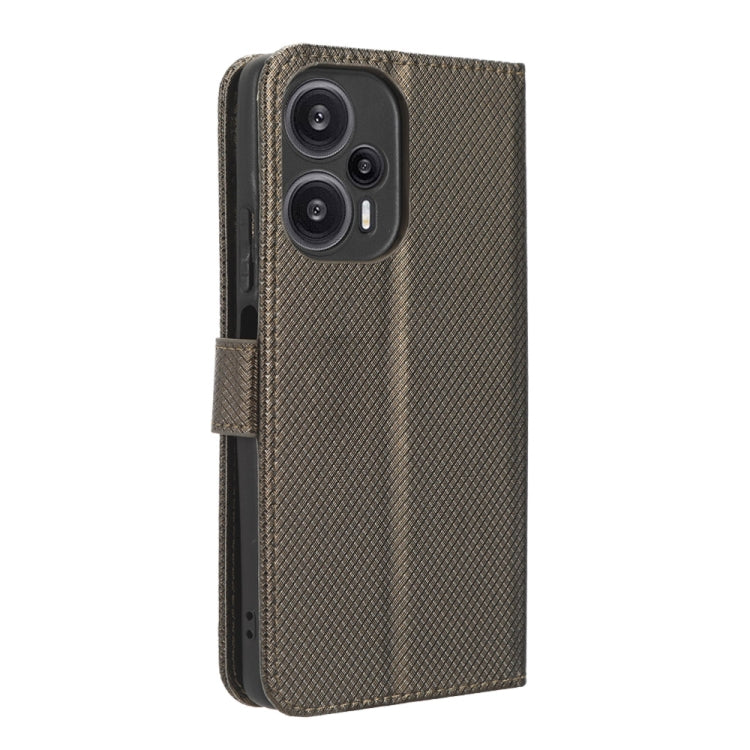 For Xiaomi Redmi Note 12 Turbo 5G Diamond Texture Leather Phone Case