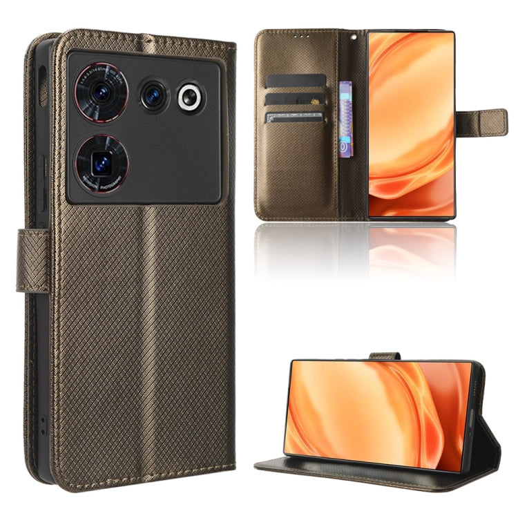 For ZTE Nubia Z50 Ultra Diamond Texture Leather Phone Case