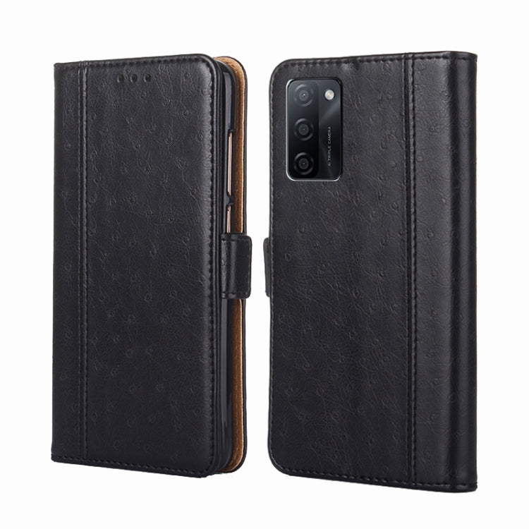 For OPPO A55S 5G Ostrich Texture Horizontal Flip Leather Phone Case