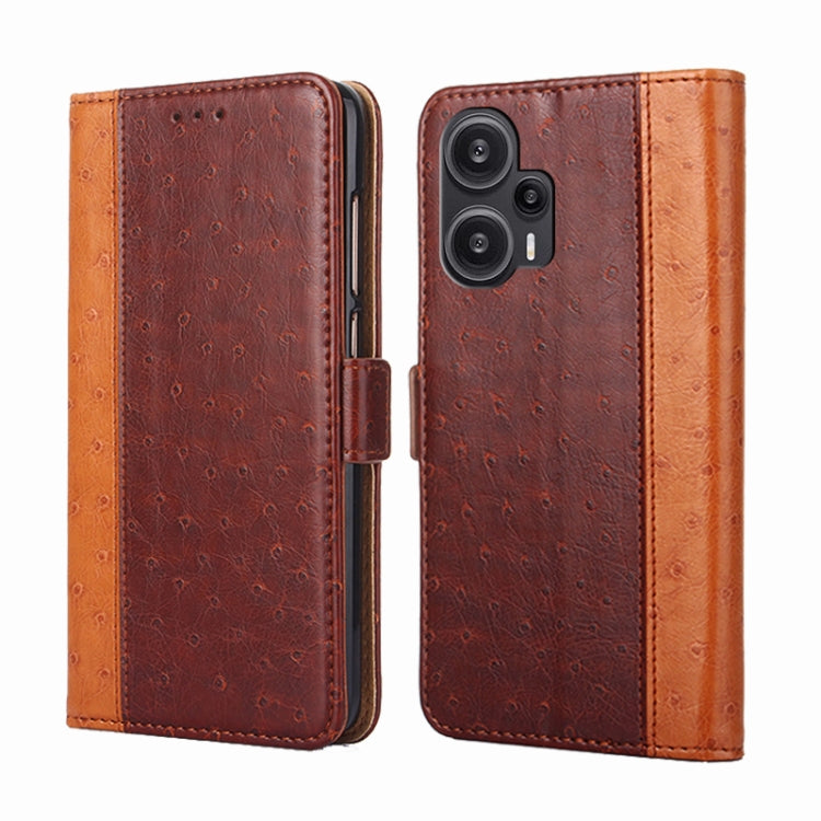 For Xiaomi Redmi Note 12 Turbo Ostrich Texture Horizontal Flip Leather Phone Case