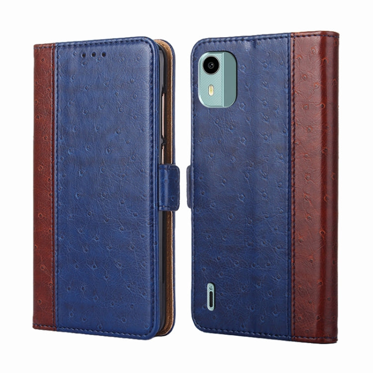 For Nokia C12 Ostrich Texture Horizontal Flip Leather Phone Case