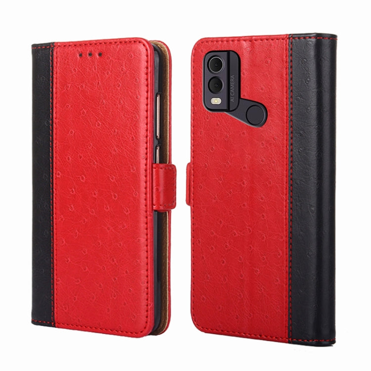 For Nokia C22 Ostrich Texture Horizontal Flip Leather Phone Case