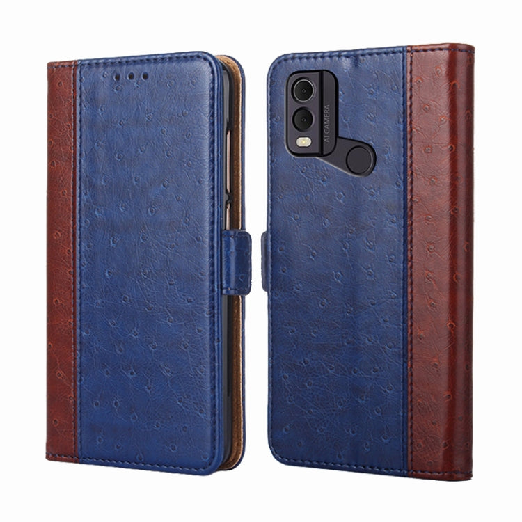 For Nokia C22 Ostrich Texture Horizontal Flip Leather Phone Case