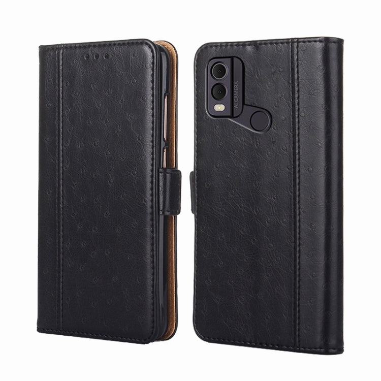 For Nokia C22 Ostrich Texture Horizontal Flip Leather Phone Case