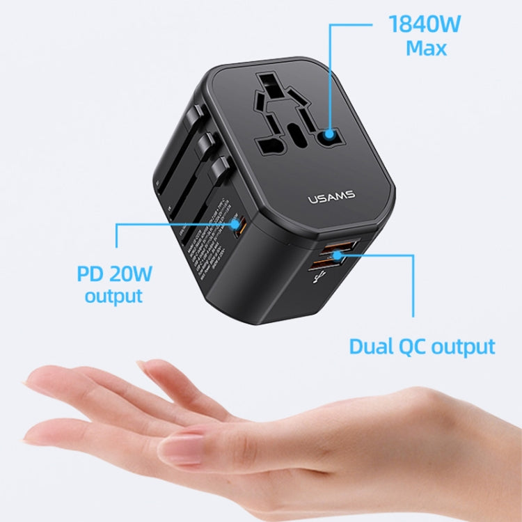 USAMS CC179 T59 20W Fast Charger Power Adapter(Black)