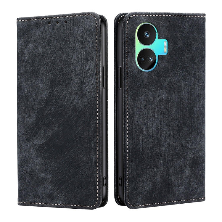 For Realme GT Neo5 SE RFID Anti-theft Brush Magnetic Leather Phone Case