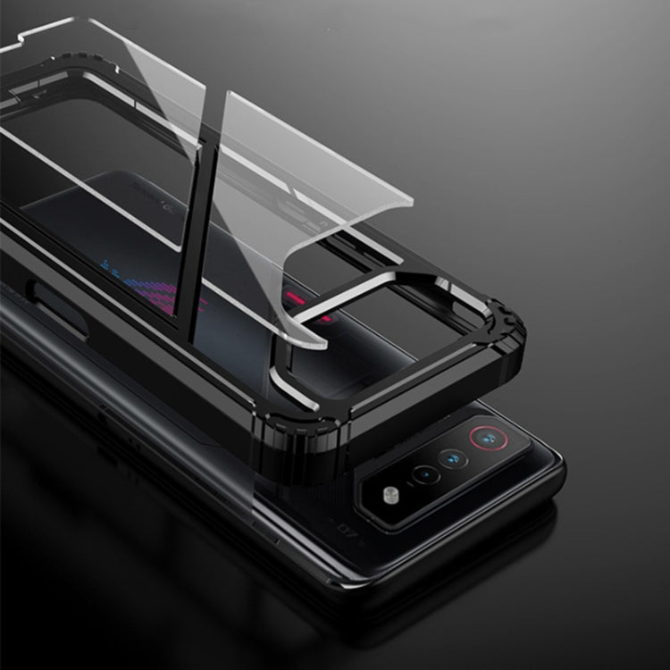 For Asus ROG Phone 7 / 7 Ultimate PC + TPU Shockproof Phone Case with Magnetic Holder