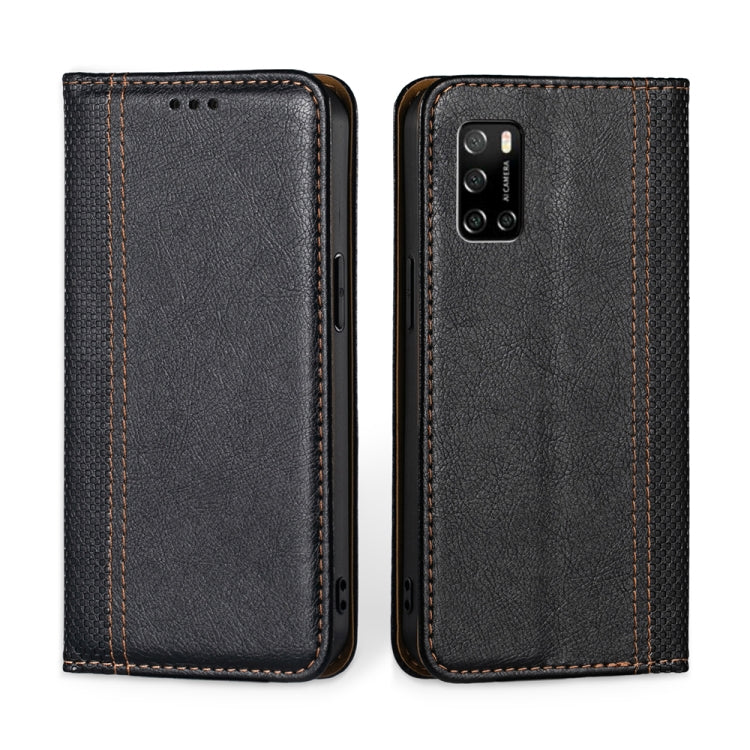 For Rakuten Big S Grid Texture Magnetic Flip Leather Phone Case