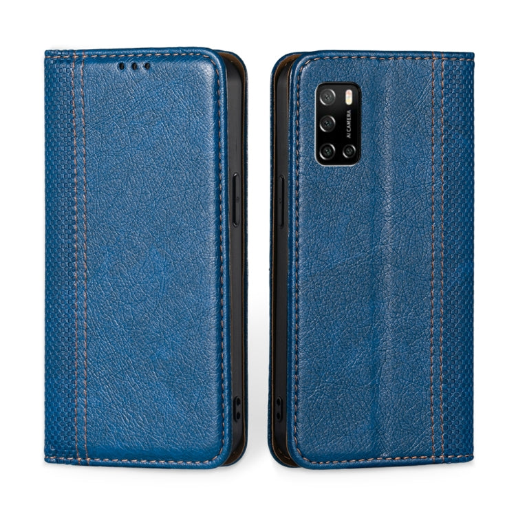 For Rakuten Big S Grid Texture Magnetic Flip Leather Phone Case