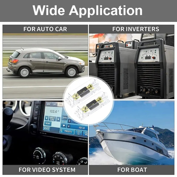 2 in 1 ANL Car Fuse Holder Electrical Protection Insulating Cover, Current:120A