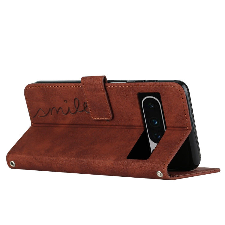 For Google Pixel 8 Pro Skin Feel Heart Pattern Leather Phone Case