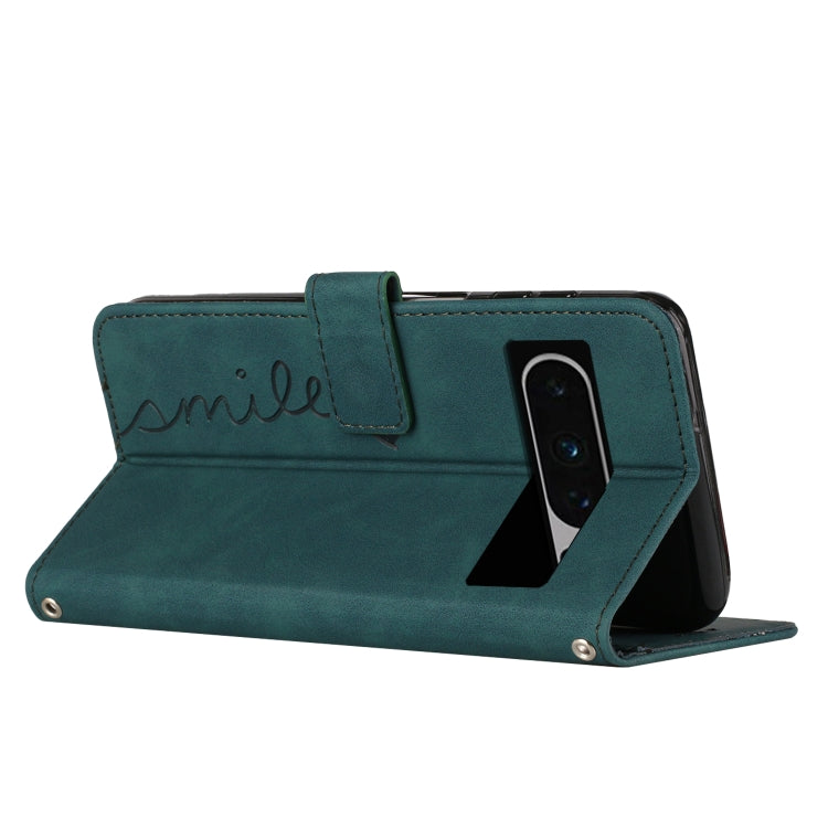 For Google Pixel 8 Pro Skin Feel Heart Pattern Leather Phone Case