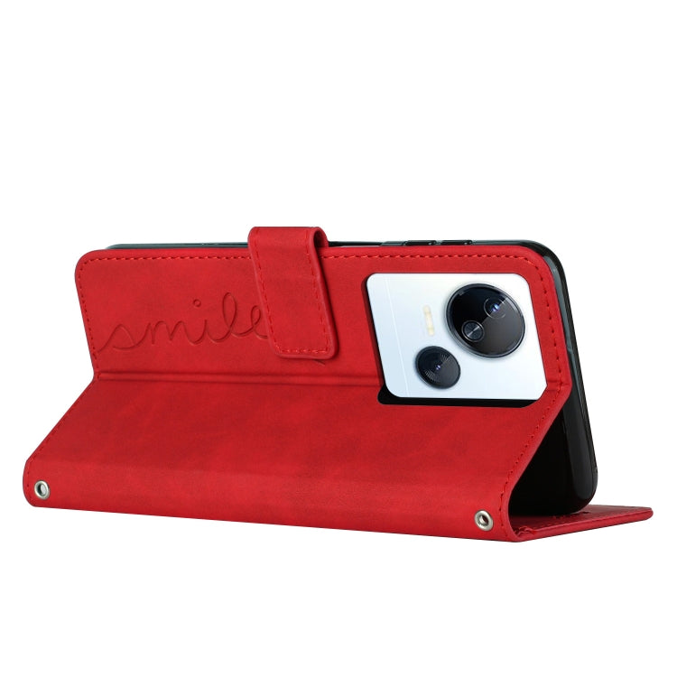 For Tecno Spark 10 5G Skin Feel Heart Pattern Leather Phone Case