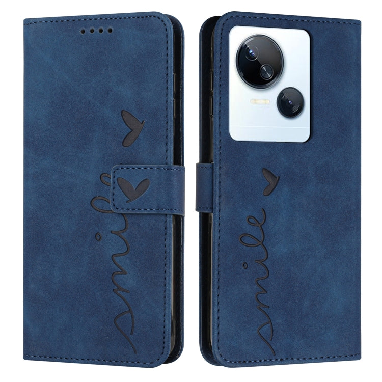 For Tecno Spark 10 5G Skin Feel Heart Pattern Leather Phone Case