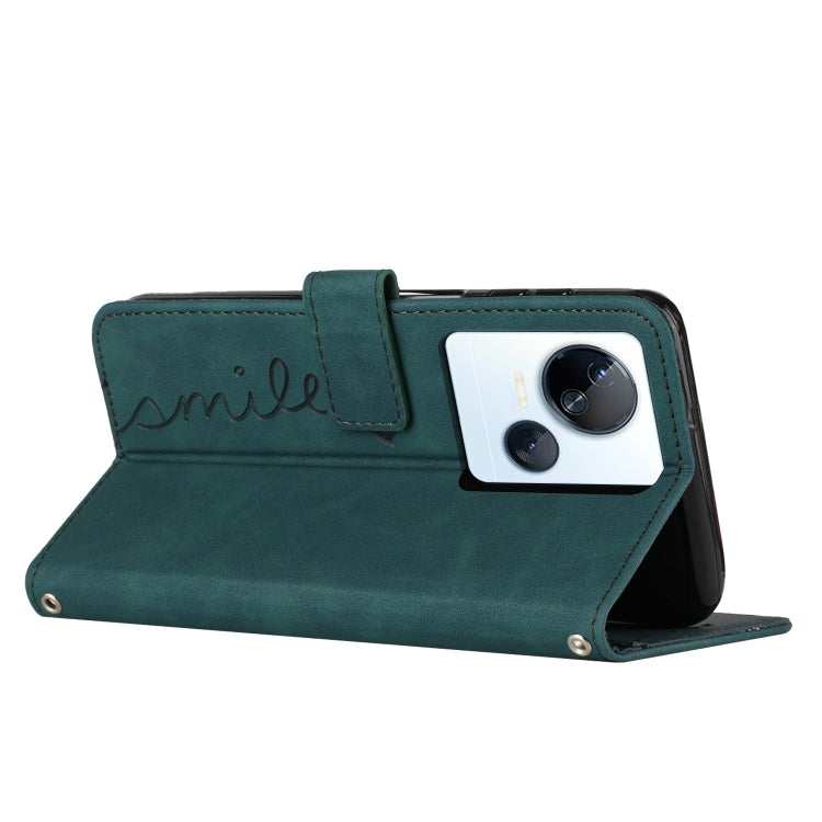 For Tecno Spark 10 5G Skin Feel Heart Pattern Leather Phone Case