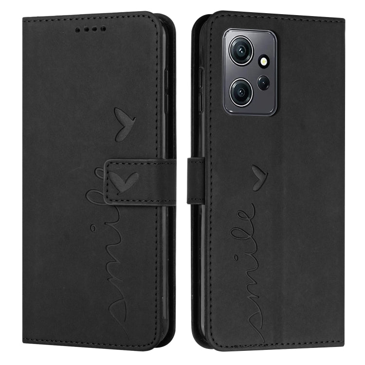 For Xiaomi Redmi Note 12 4G Global Skin Feel Heart Pattern Leather Phone Case
