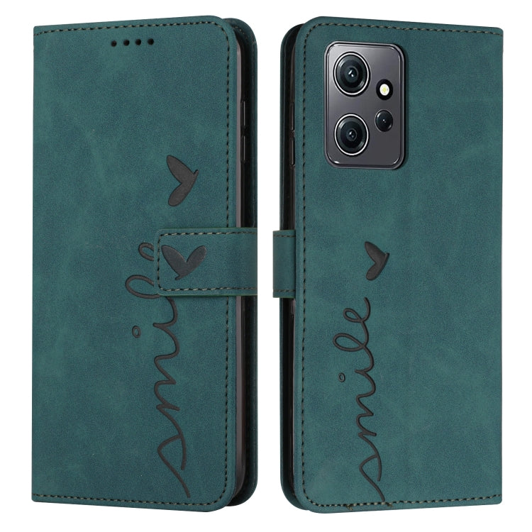 For Xiaomi Redmi Note 12 4G Global Skin Feel Heart Pattern Leather Phone Case