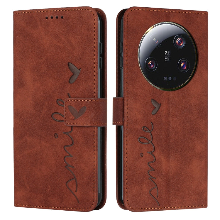 For Xiaomi 13 Ultra Skin Feel Heart Pattern Leather Phone Case