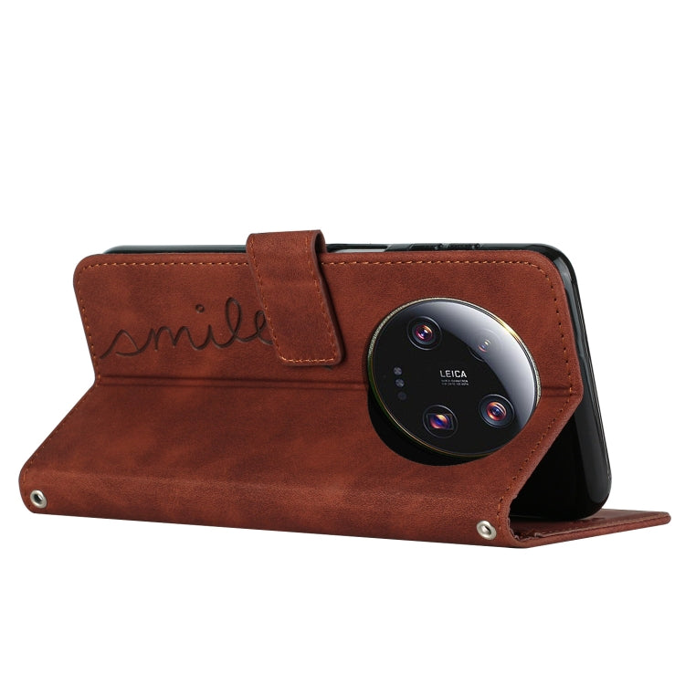 For Xiaomi 13 Ultra Skin Feel Heart Pattern Leather Phone Case