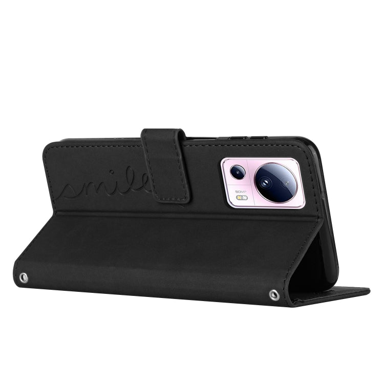 For Xiaomi Civi 2 / 13 Lite Skin Feel Heart Pattern Leather Phone Case