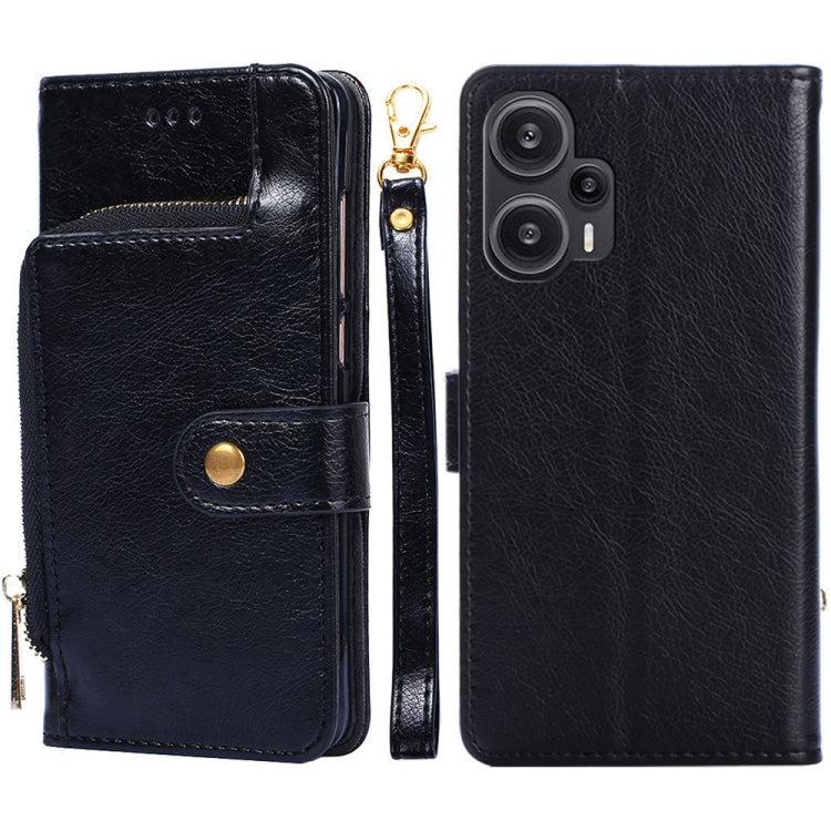 For Xiaomi Redmi Note 12 Turbo Zipper Bag Leather Phone Case