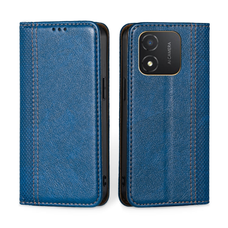 For Honor X5 4G Grid Texture Magnetic Flip Leather Phone Case