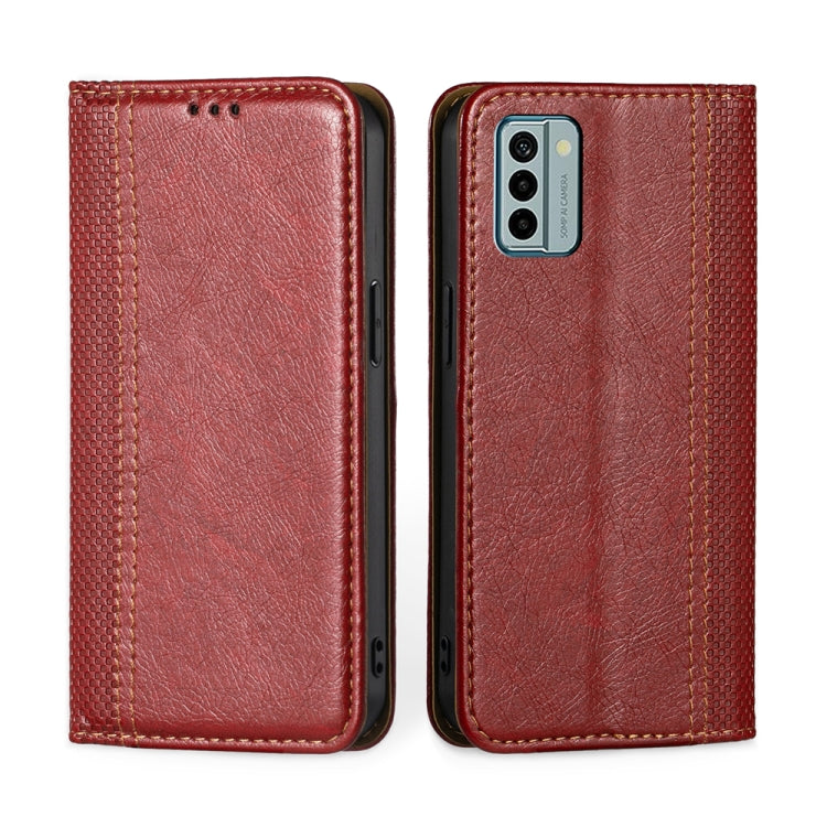 For Nokia G22 Grid Texture Magnetic Flip Leather Phone Case