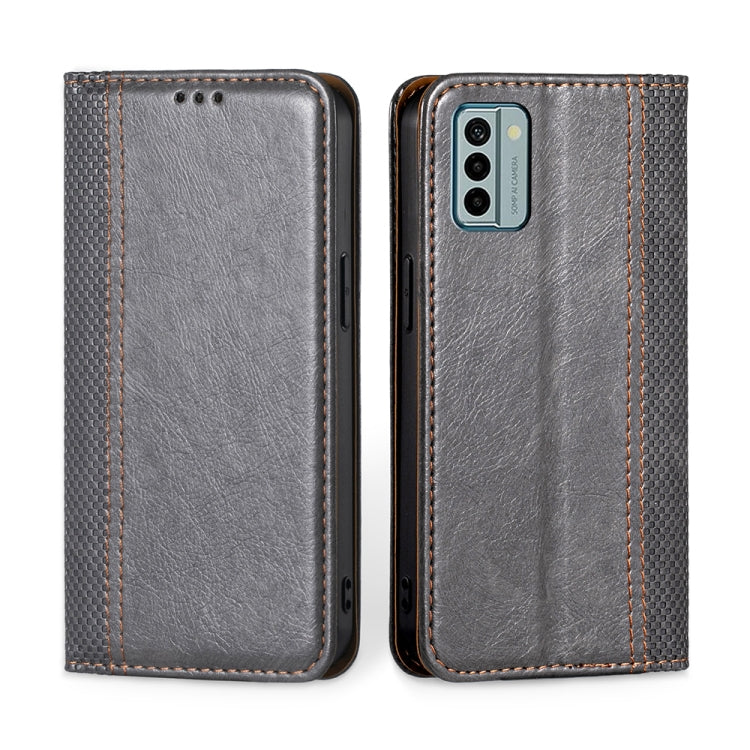 For Nokia G22 Grid Texture Magnetic Flip Leather Phone Case