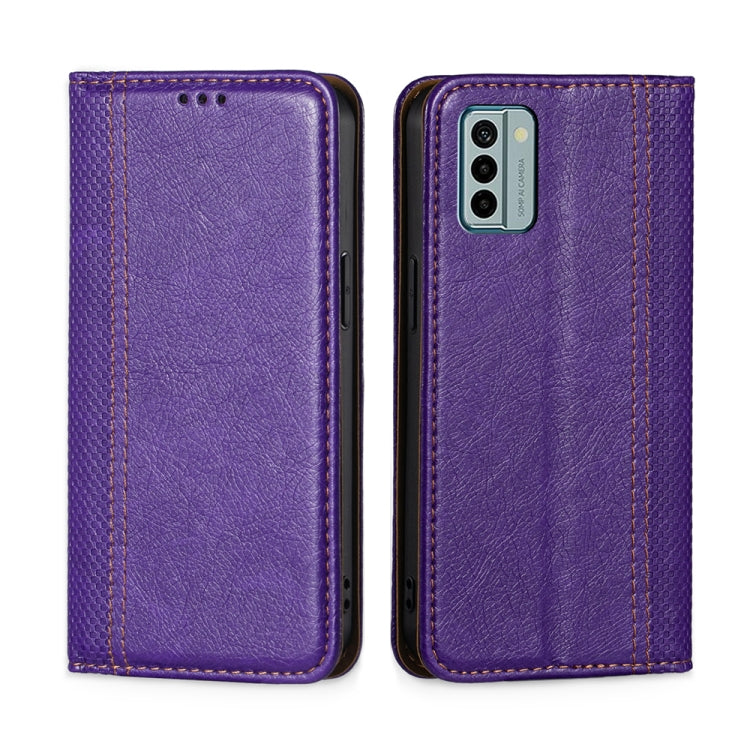For Nokia G22 Grid Texture Magnetic Flip Leather Phone Case