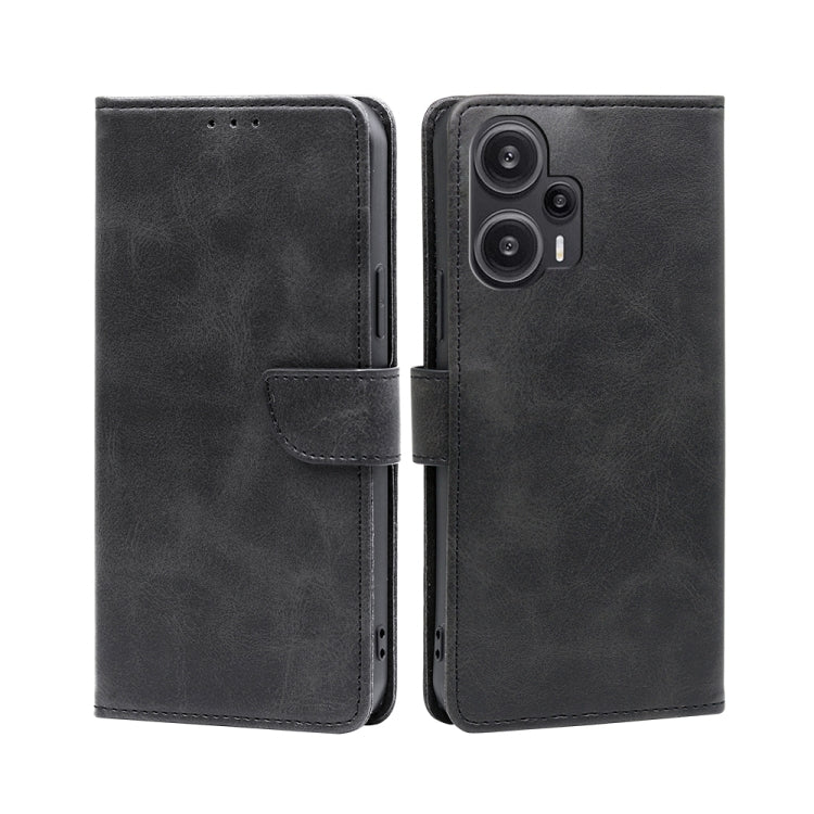 For Xiaomi Redmi Note 12 Turbo Calf Texture Buckle Flip Leather Phone Case