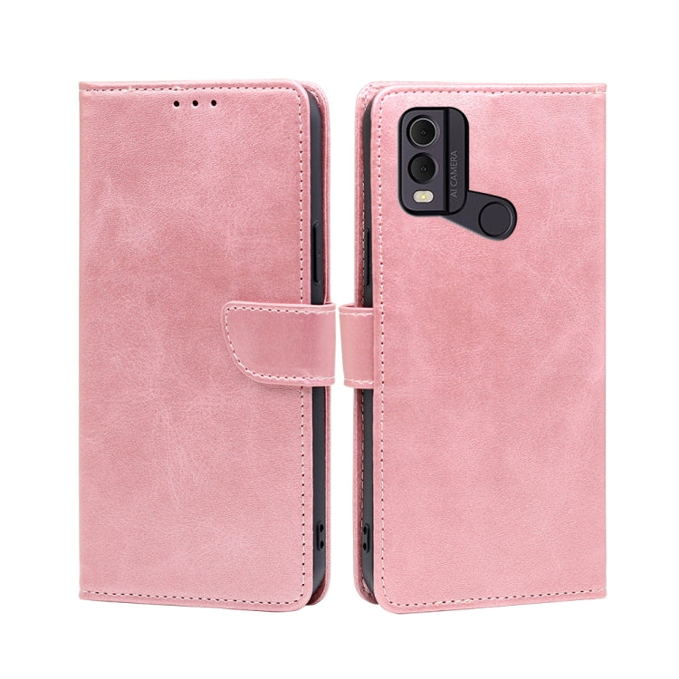 For Nokia C22 Calf Texture Buckle Flip Leather Phone Case