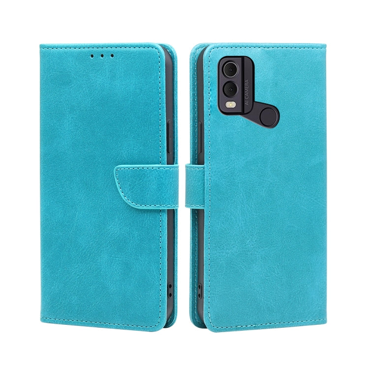 For Nokia C22 Calf Texture Buckle Flip Leather Phone Case