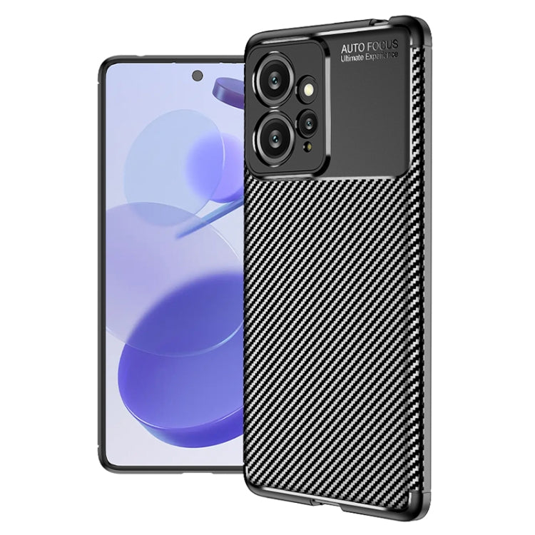 For Xiaomi Redmi Note 12 4G Global Carbon Fiber Texture Shockproof TPU Phone Case(Black)