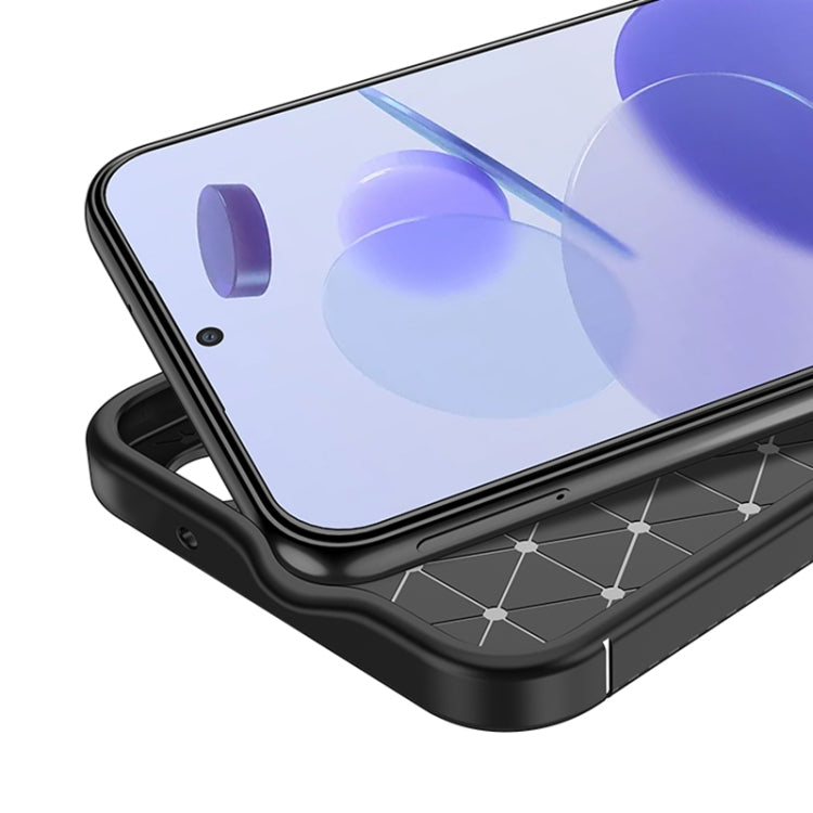 For Xiaomi Redmi Note 12 4G Global Carbon Fiber Texture Shockproof TPU Phone Case(Black)