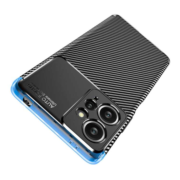 For Xiaomi Redmi Note 12 4G Global Carbon Fiber Texture Shockproof TPU Phone Case(Black)