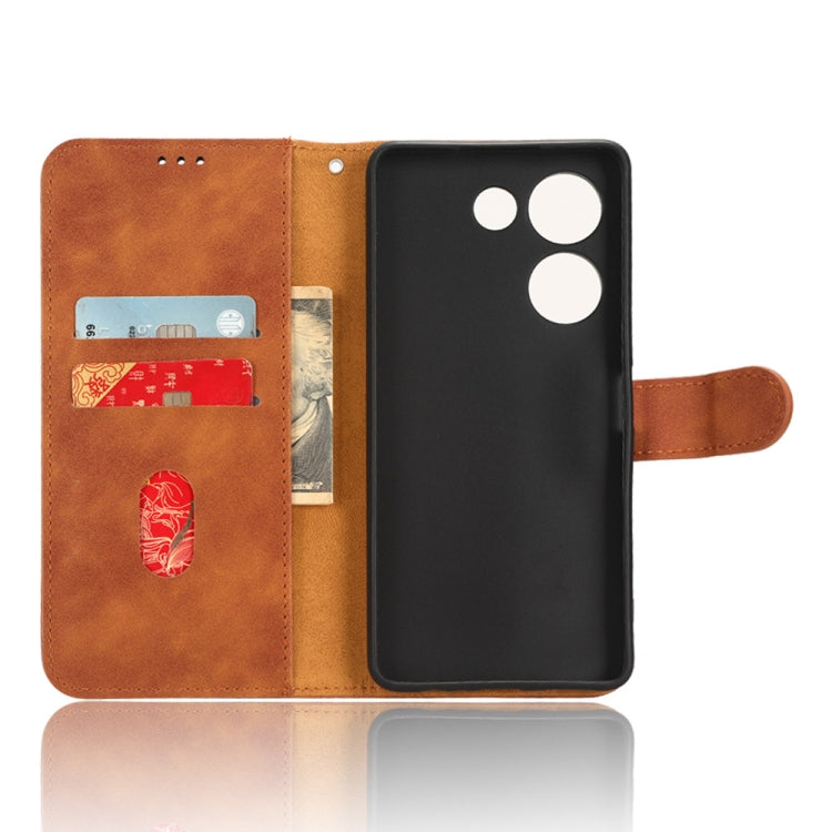 For TECNO Camon 20 Pro Skin Feel Magnetic Flip Leather Phone Case