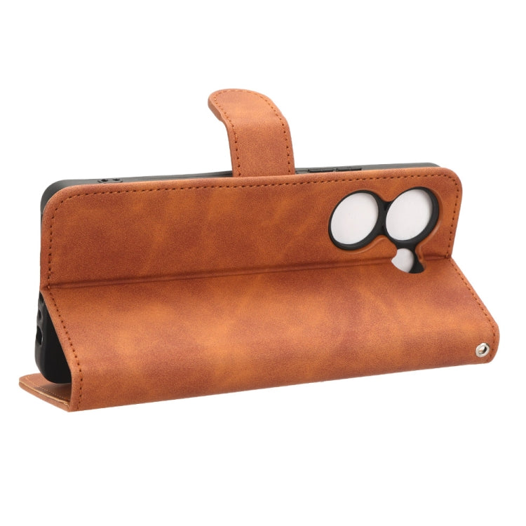 For TECNO Camon 20 Pro Skin Feel Magnetic Flip Leather Phone Case