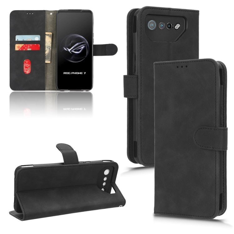 For ASUS ROG Phone 7 Skin Feel Magnetic Flip Leather Phone Case