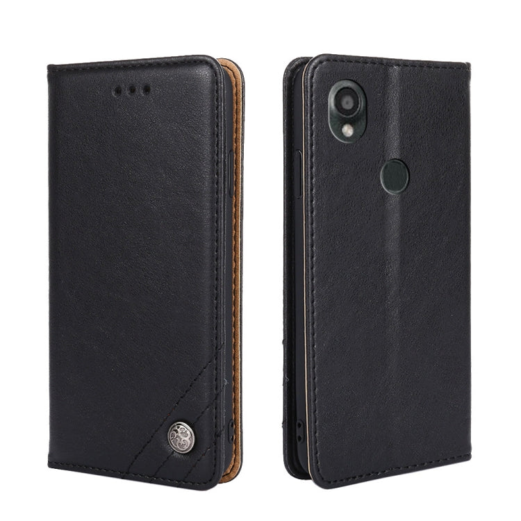 For Kyocera Digno SX3-KYG02 Non-Magnetic Retro Texture Horizontal Flip Leather Phone Case
