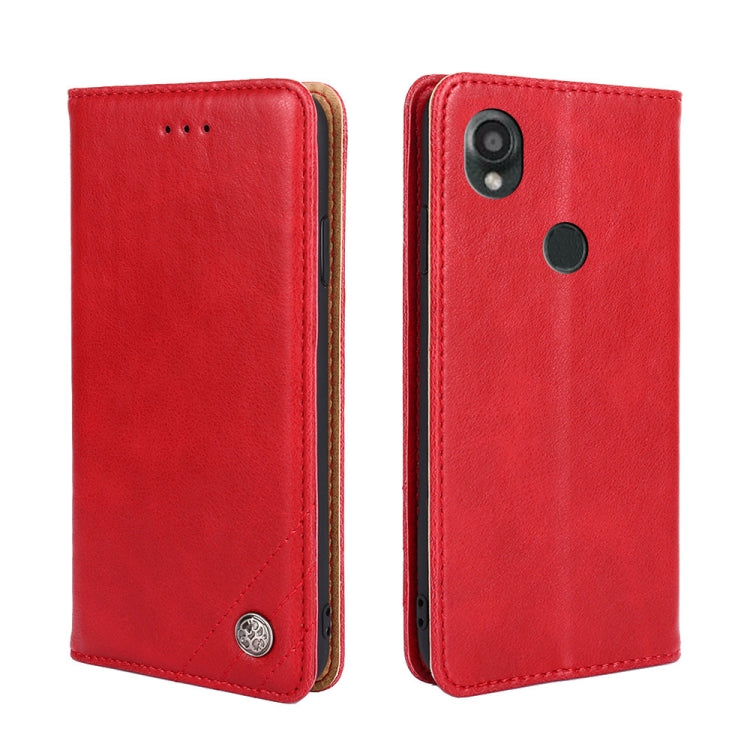 For Kyocera Digno SX3-KYG02 Non-Magnetic Retro Texture Horizontal Flip Leather Phone Case
