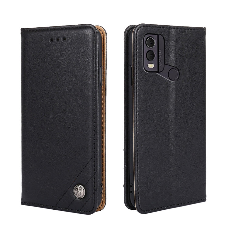 For Nokia C22 Non-Magnetic Retro Texture Horizontal Flip Leather Phone Case
