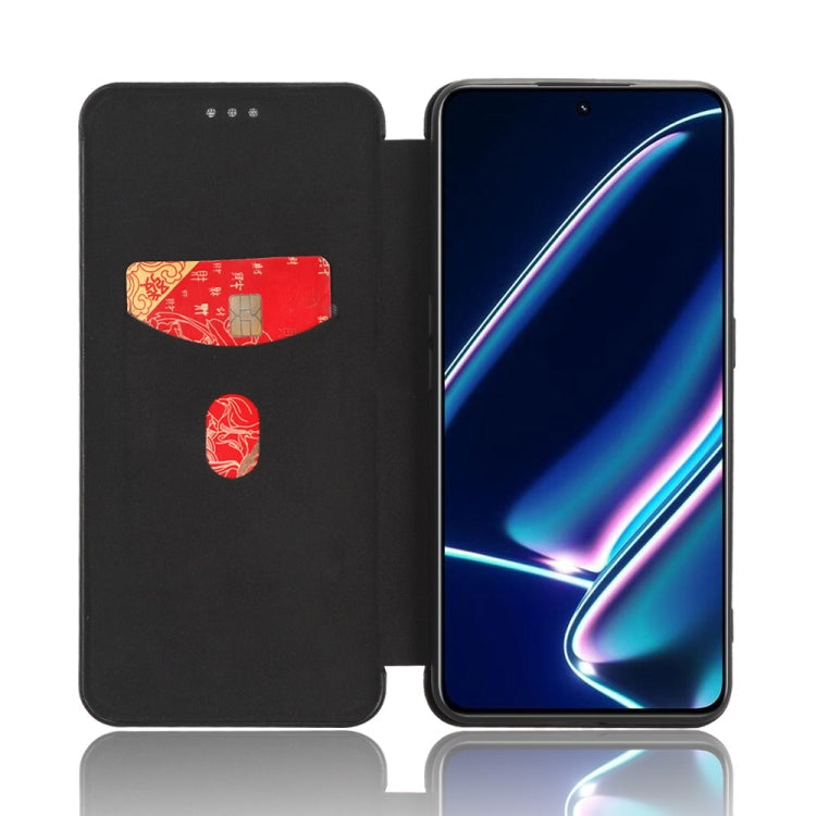 For Realme GT Neo5 SE Carbon Fiber Texture Flip Leather Phone Case