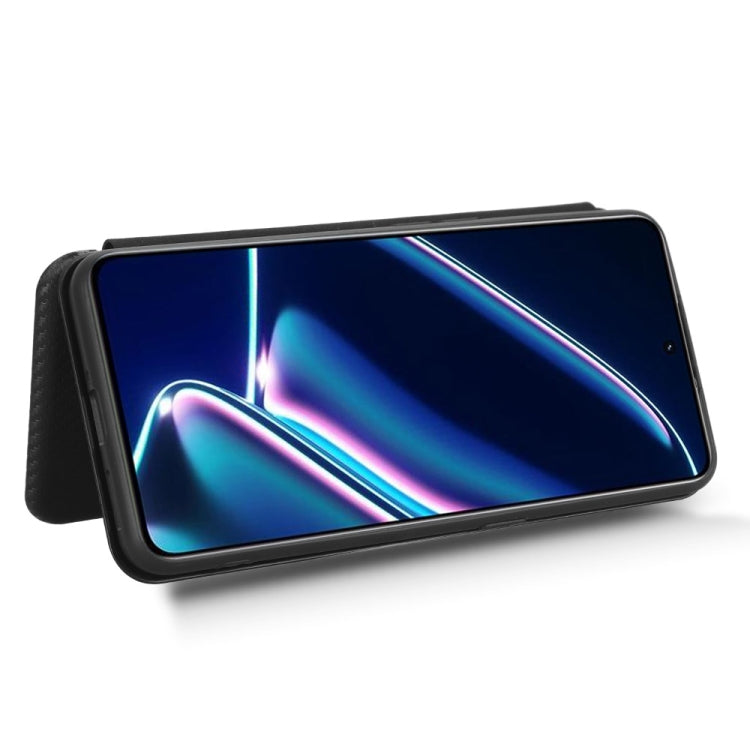 For Realme GT Neo5 SE Carbon Fiber Texture Flip Leather Phone Case