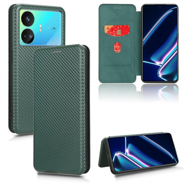 For Realme GT Neo5 SE Carbon Fiber Texture Flip Leather Phone Case