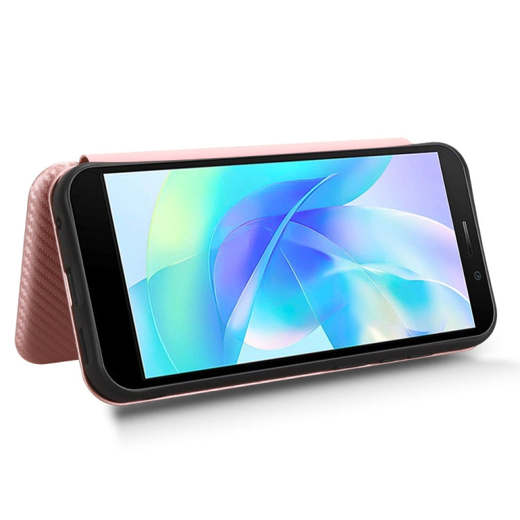 For DOOGEE X97 / X97 Pro Carbon Fiber Texture Flip Leather Phone Case