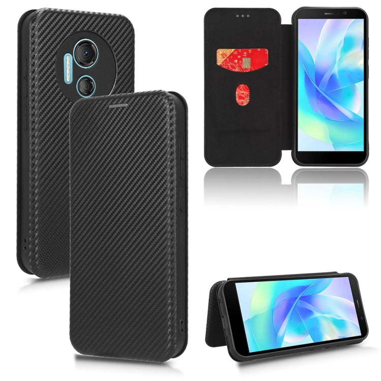 For DOOGEE X97 / X97 Pro Carbon Fiber Texture Flip Leather Phone Case