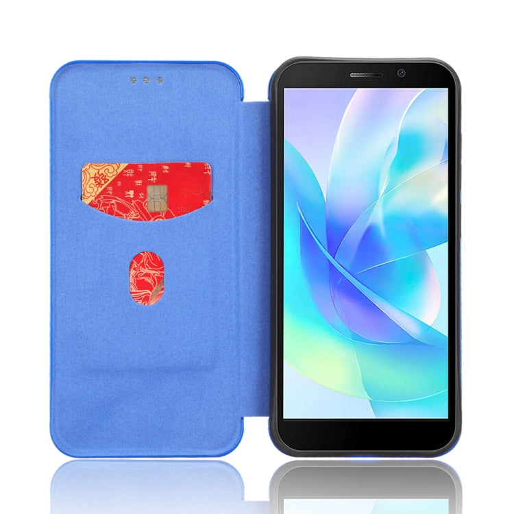 For DOOGEE X97 / X97 Pro Carbon Fiber Texture Flip Leather Phone Case