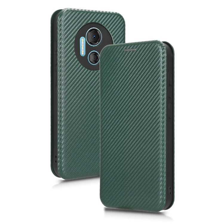 For DOOGEE X97 / X97 Pro Carbon Fiber Texture Flip Leather Phone Case