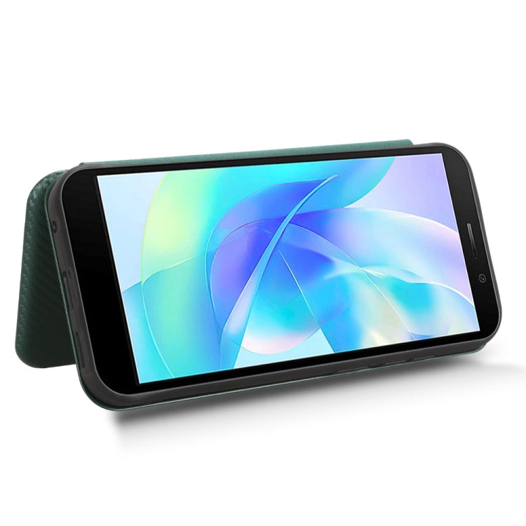 For DOOGEE X97 / X97 Pro Carbon Fiber Texture Flip Leather Phone Case